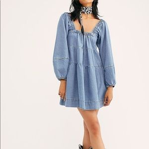 NWOT Free People Lou Jean Babydoll Dress